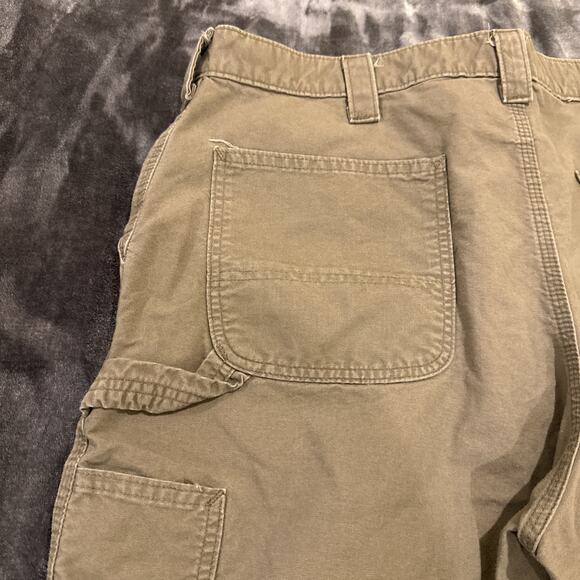 Carhartt Pants Mens 40x30 Brown Carpenter Dungaree Fit Work Wear B151 LBR - Picture 8 of 13